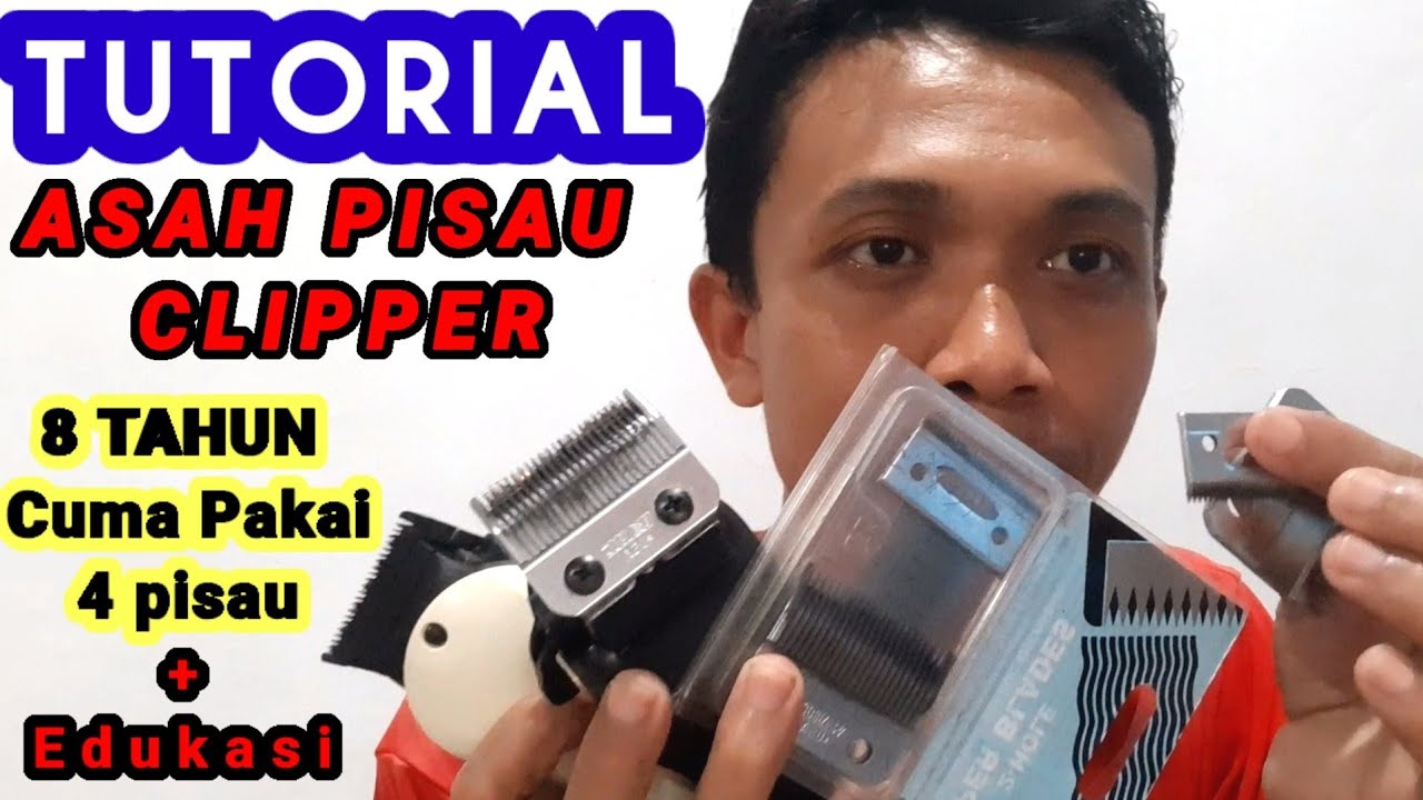 CARA ASAH BLADE CLIPPER PAKAI AMPLAS. ASAH PISAU CUKUR RAMBUT DETAIL. 