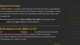 Fixing Valgrind Crashes Caused by Qt's Self-Modifying Code in Qt Creator