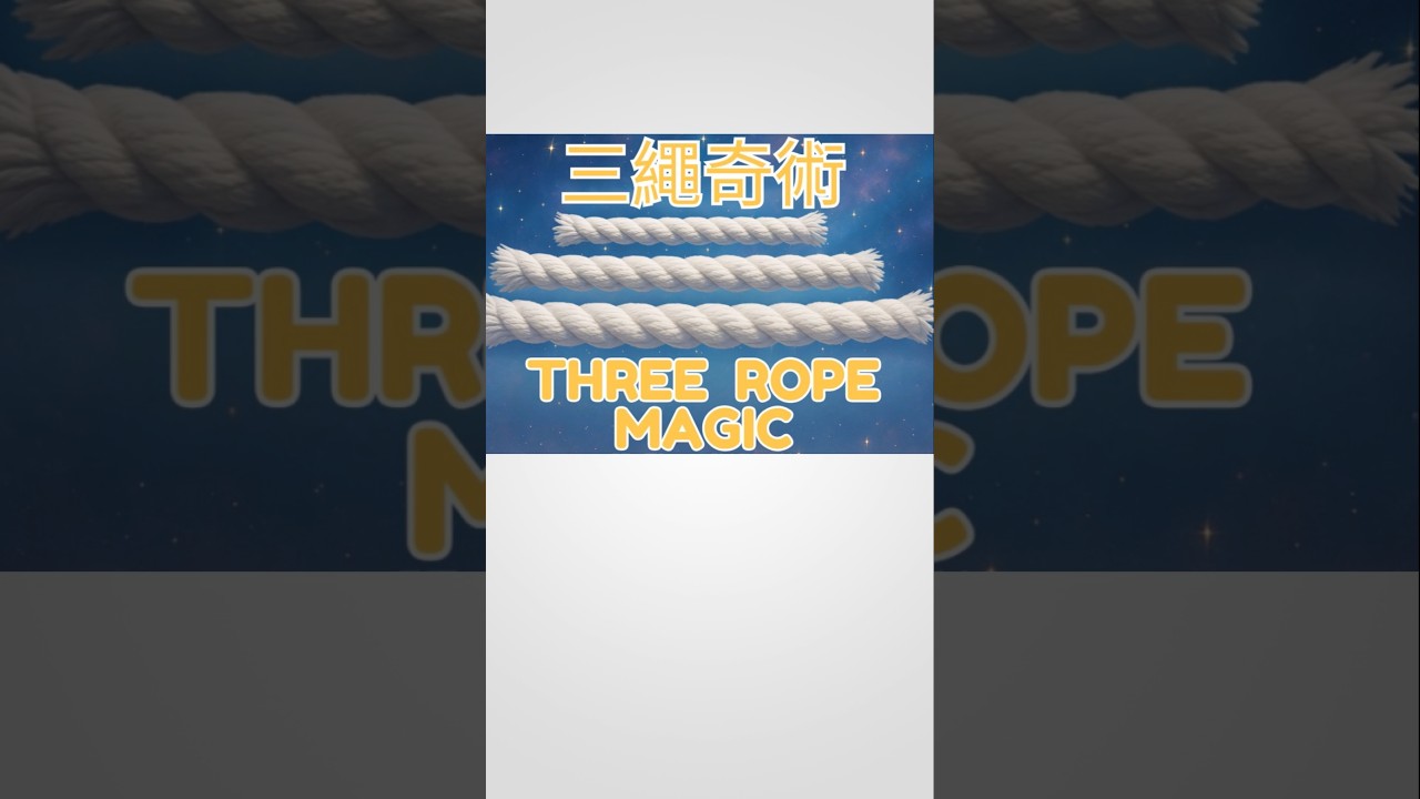 Rope Magic绳子魔术-- Three rope magic三绳奇术[Pure Hand Magic][No magic props] [纯手法魔术] [不需要道具]