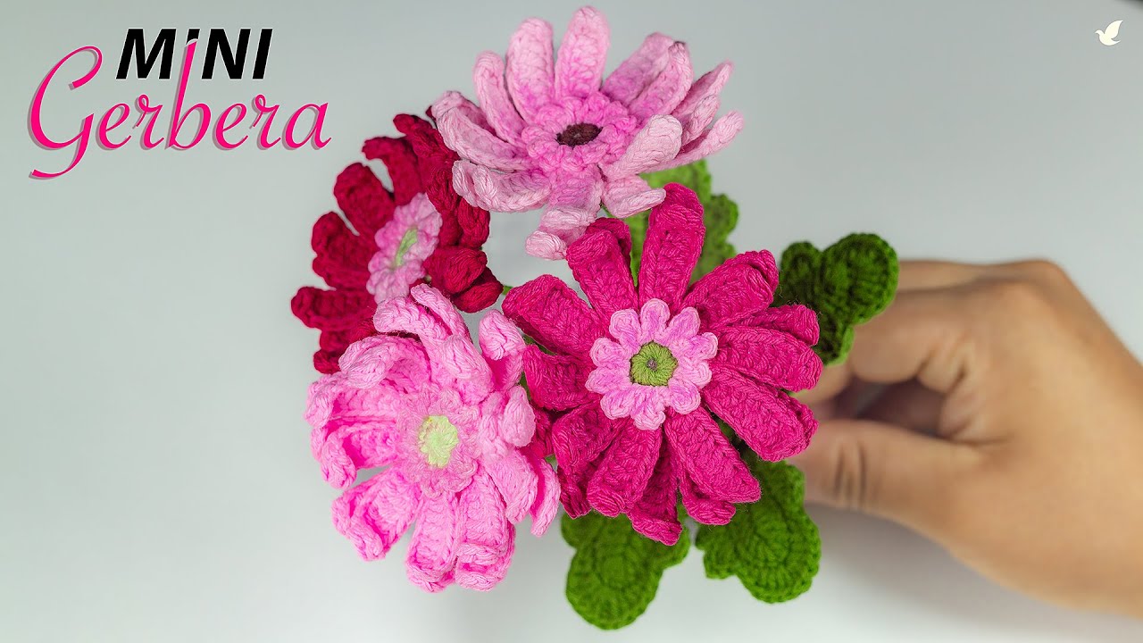 🌸 Flor GERBERA a Crochet - Paso a Paso