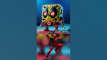 DEADPOOL X SPONGEBOB FUSION #deadpool #spongebob #avengers #marvel #cartoon #superhero