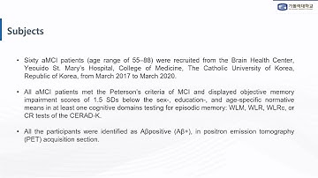 OHBM 2024 | Symposium | Yoo Hyun Um |  Subcortical and cerebellar neural correlates of prodromal A…