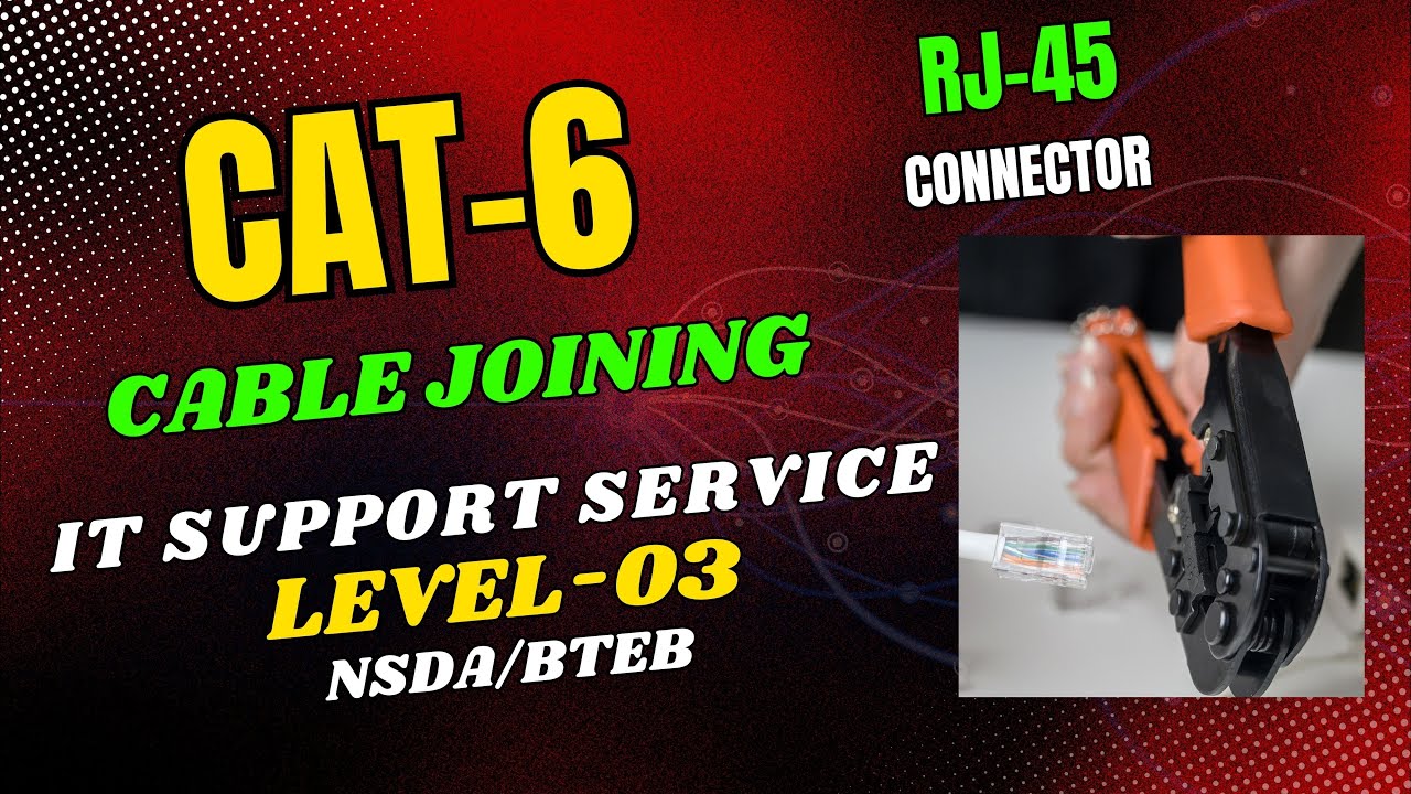 Cat6 Cable and Rj45 Connector Joining service course bangla | It Support Service Level3 Bteb & Nsda