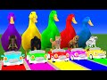 Long Slide Game with Cow Elephant Gorilla Hippopotamus Tiger 3d Animal Game Funny 3d Animals