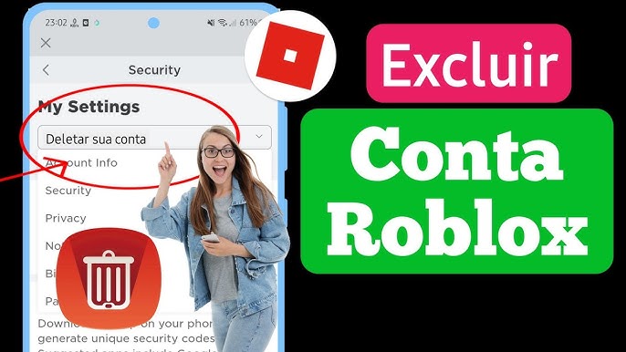 Como excluir sua conta Roblox - 2021  Como excluir sua conta no Roblox  Mobile 