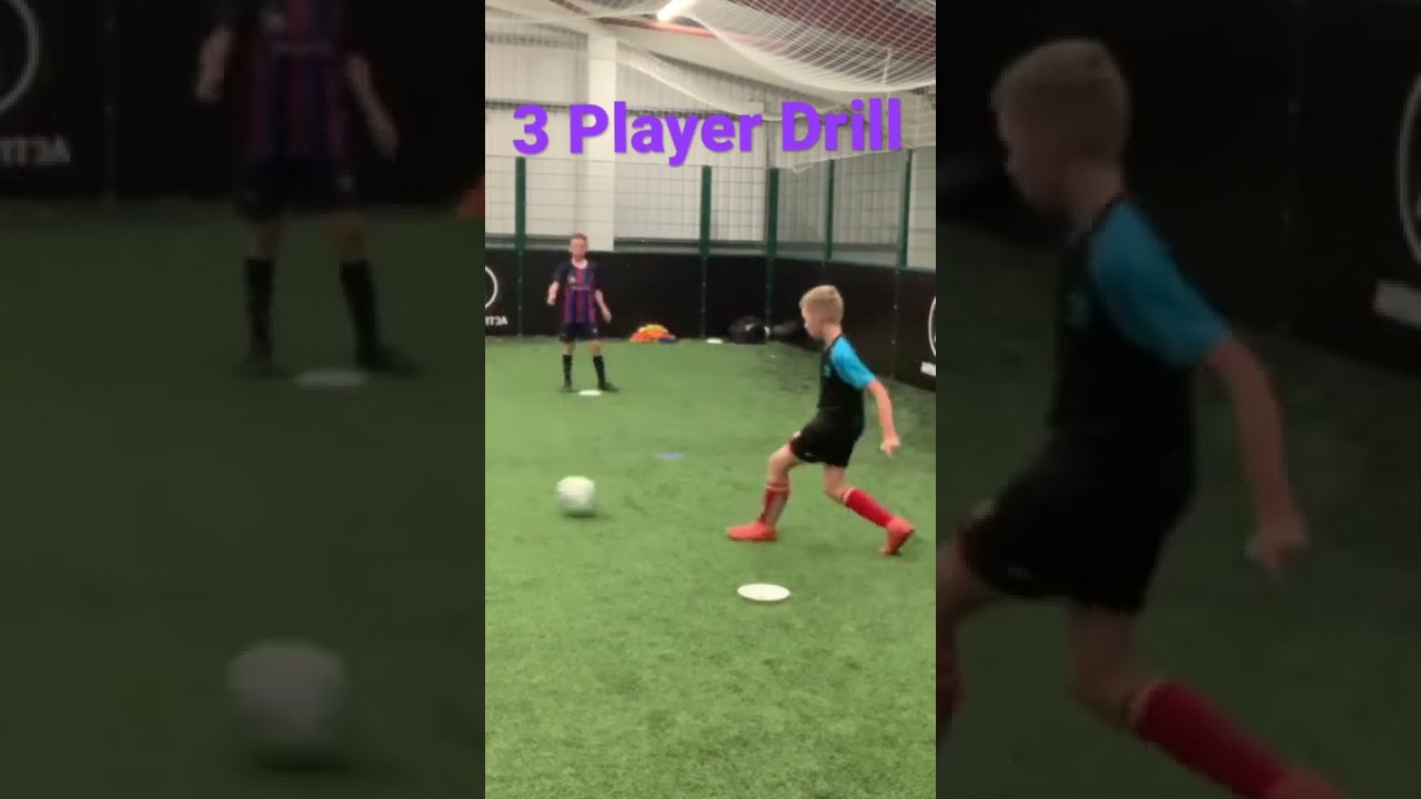 Football Coaching 3 Player Passing And Receiving Drill