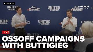 Jon Ossoff Campaigns w/Pete Buttigieg