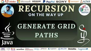 Generate Grid Path || DSA || Recursion On The Way Up || JAVA || TAMIL