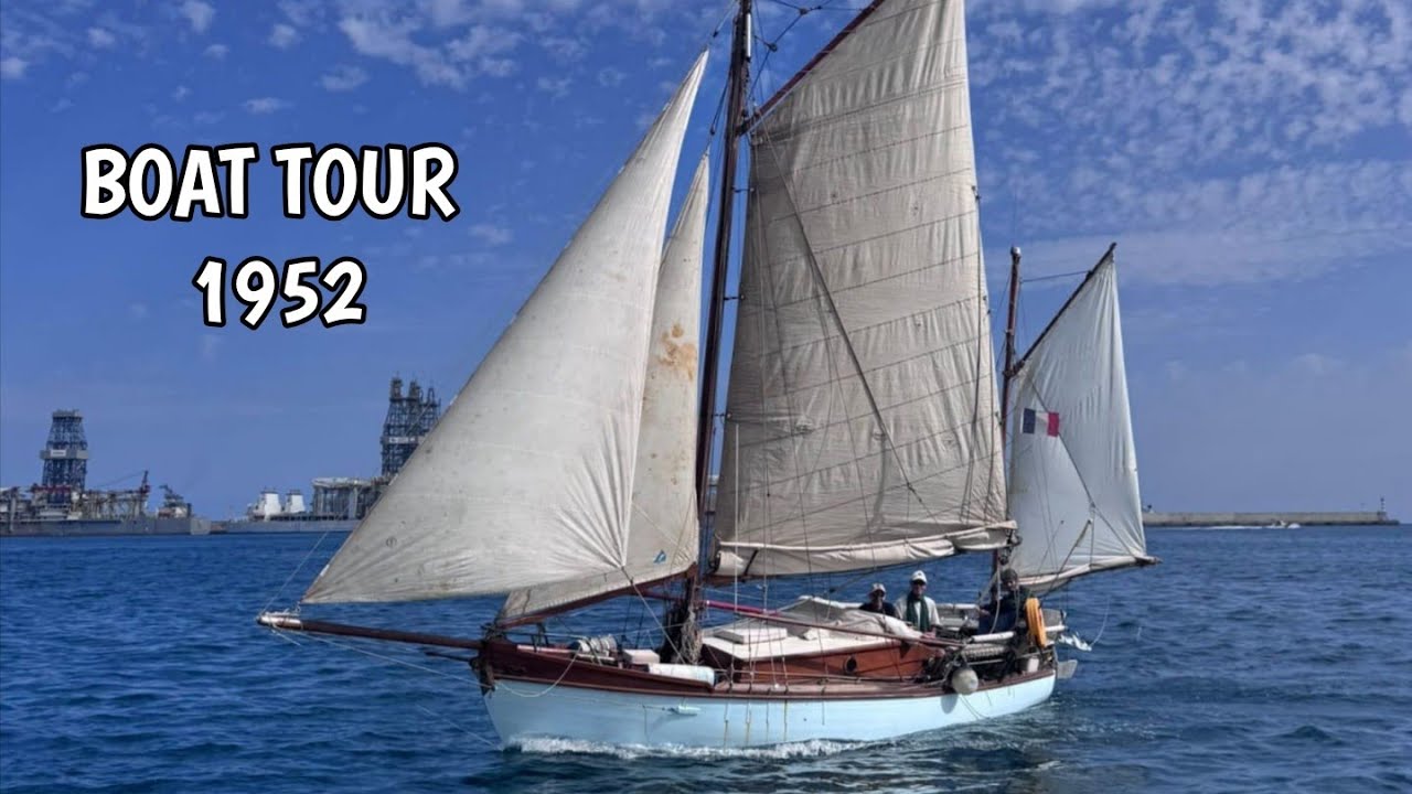 Entramos a un velero yawl de madera de 1952… ¡y solo mide 7 metros! ⛵