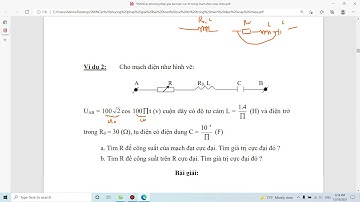 Bài toán cực trị phần điện xoay chiều. Vật lí 12 (nguồn sưu tầm)