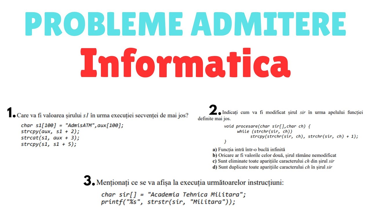 Probleme de Informatică pentru Admiterea la Politehnică/UBB