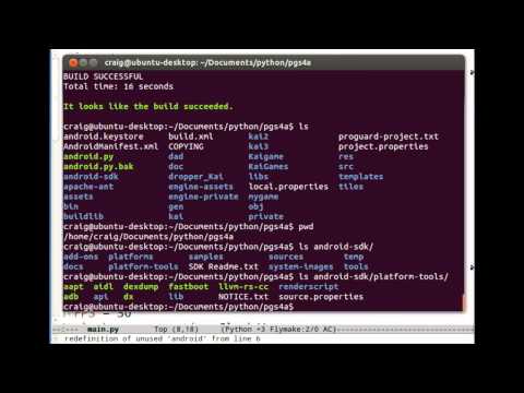 Lesson 5 pt 2 - Going Mobile - Python on Android