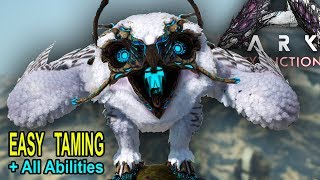 Ark HOW TO TAME SNOW OWL All Abilities Showcase Ark Survival Evolved Extinction Snow Owl Taming