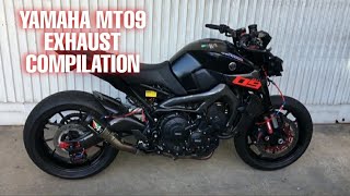 Yamaha Mt09 Exhaust Compilation