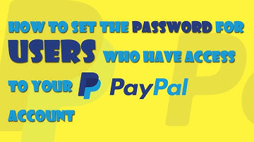 How to reset the password for USERS on your Paypal account