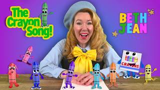 Crayon Song! I Funny Kid Songs  I Learn Colors! I Color Song I Beth Jean