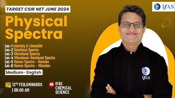 Join YT Session Organometallic for CSIR NET June 2024 and Physical Spectra English Version | 12 Feb