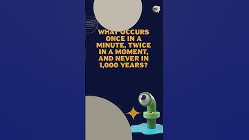 Riddle Time: What occurs once in a minute, twice in a moment & never in 1,000 years?
