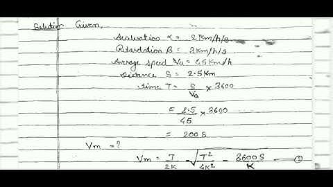 Numerical 1st Video Solution on Trapezoidal Speed Time Curve