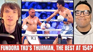 SEBASTIAN FUNDORA STEAMROLLS KEITH THURMAN; TOO MUCH FOR CHARLO/SPENCE &amp; DOES HE BEAT BOOTS &amp; VERGIL