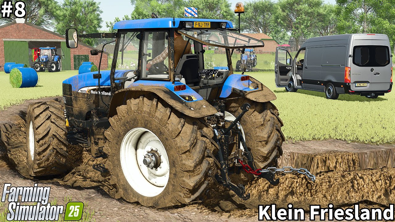 Расширение фермы, новый голландский козий сарай, прессование и сбор тюков травы│Кляйн Фрисландия│...