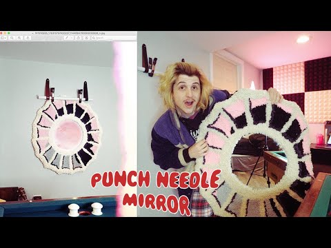 how to make a custom rug *easy rug mirror start to finish*