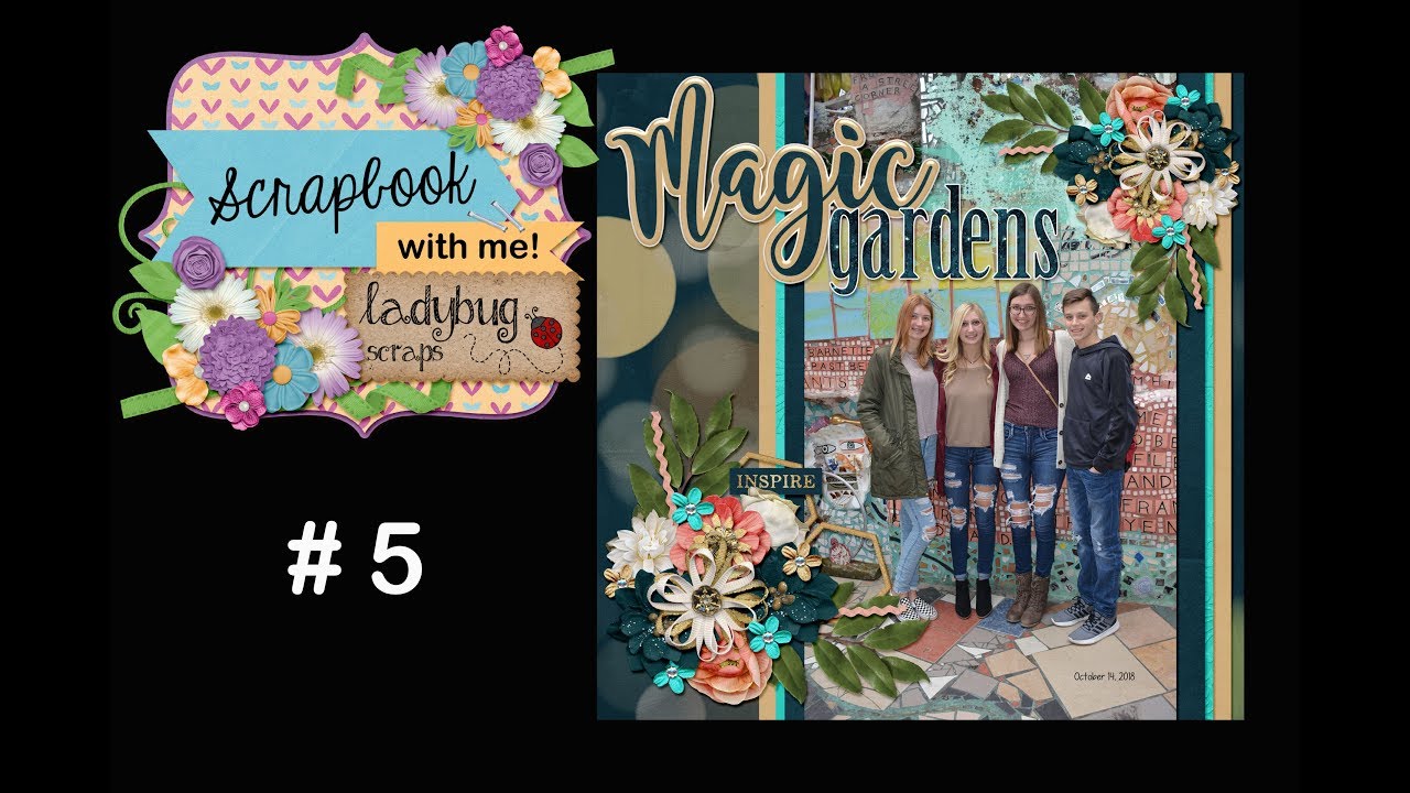 Scrap With Me #5 - Making a 12x12 Digital Scrapbook Page with Photoshop