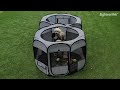 EighteenTek Double Room Pet Playpen: Perfect for Dogs, Cats, and More!