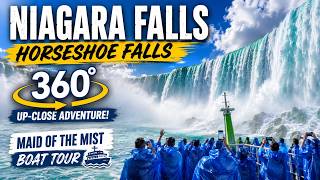 Niagara Falls Horseshoe Falls 360° VR Video 4K | Up-Close Adventure | Maid of the Mist Boat Tour