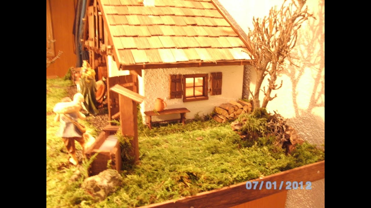 Alpenländische Krippe selbst gebaut - YouTube