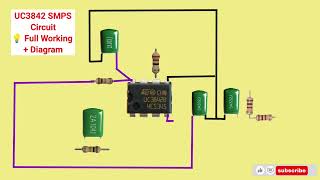 Us3842 smps circuit full working+diagram || uc3842 pwm circuit || bike charger circuit 