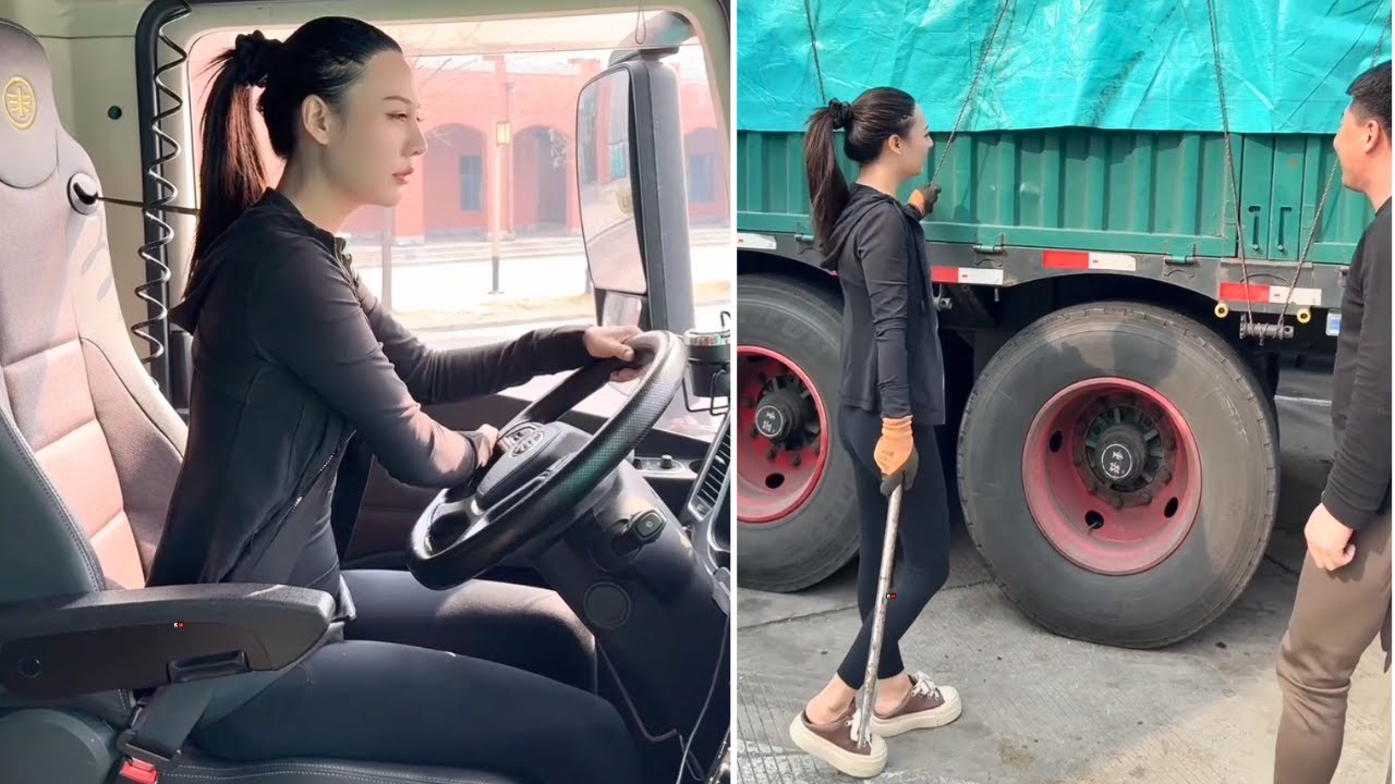 Female Truck Driver Yang Xiaoying Expert Driving & Safe Cargo Delivering!