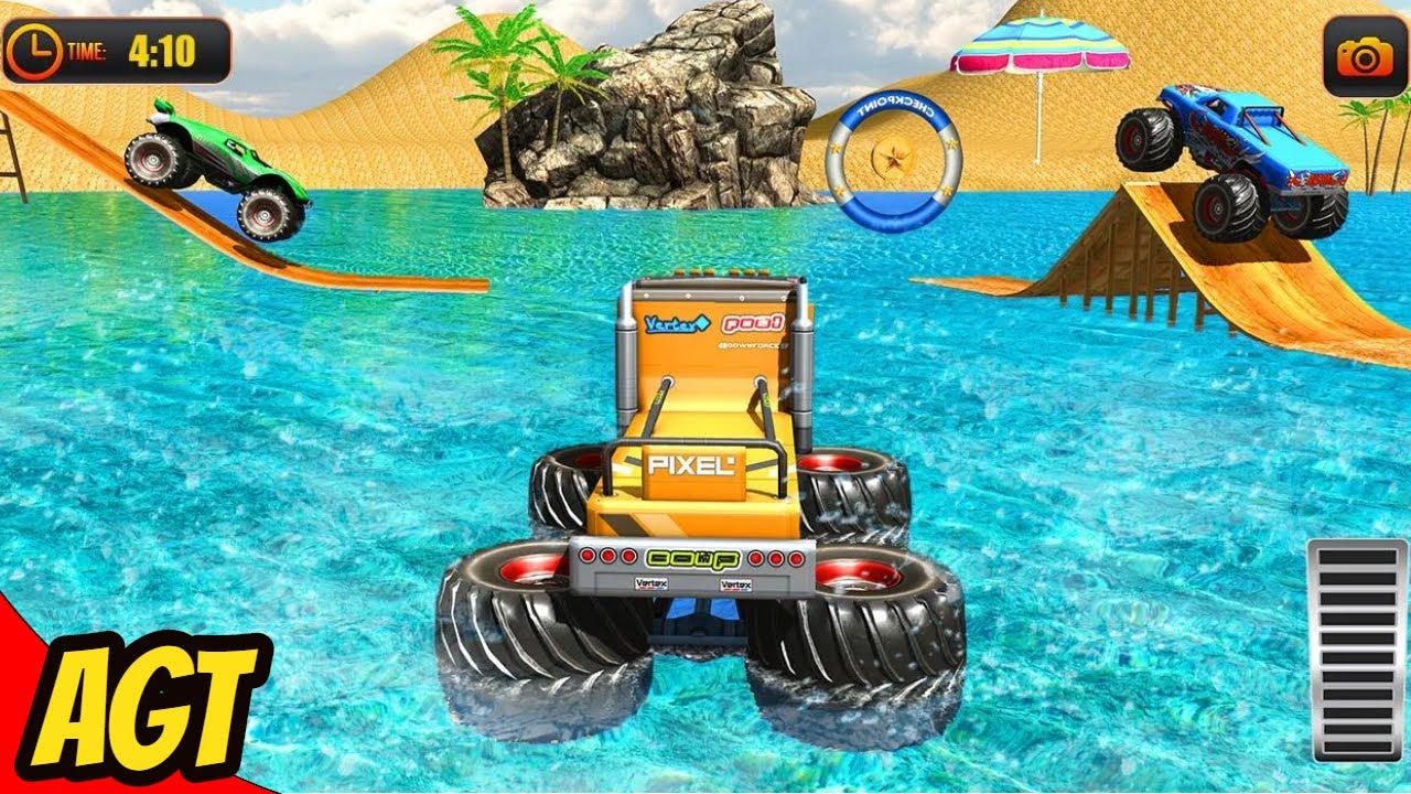 Monster Truck Water Surfing - Truck Racing Games - Android Gameplay 1