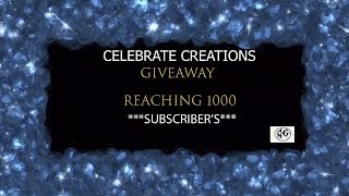 DRAWING FOR reaching 1000 ***SUBSCRIBERs*** GIVEAWAY