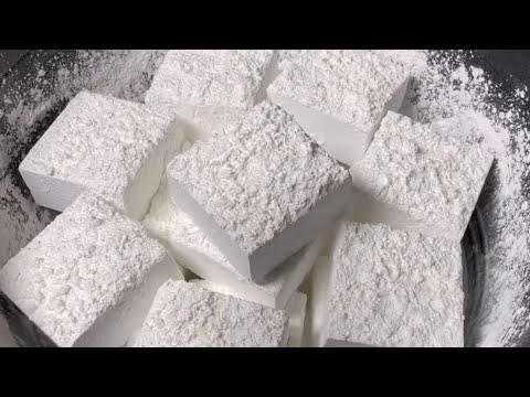 Cornstarch Powder on Fresh Plain Gym Chalk Blocks - YouTube