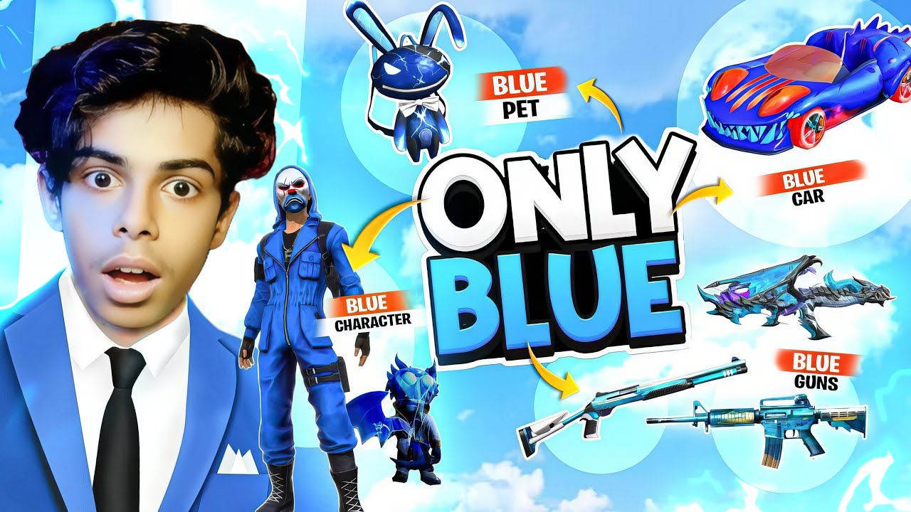 🔵ONLY BLUE CHALLENGE IN FREE FIRE - YouTube