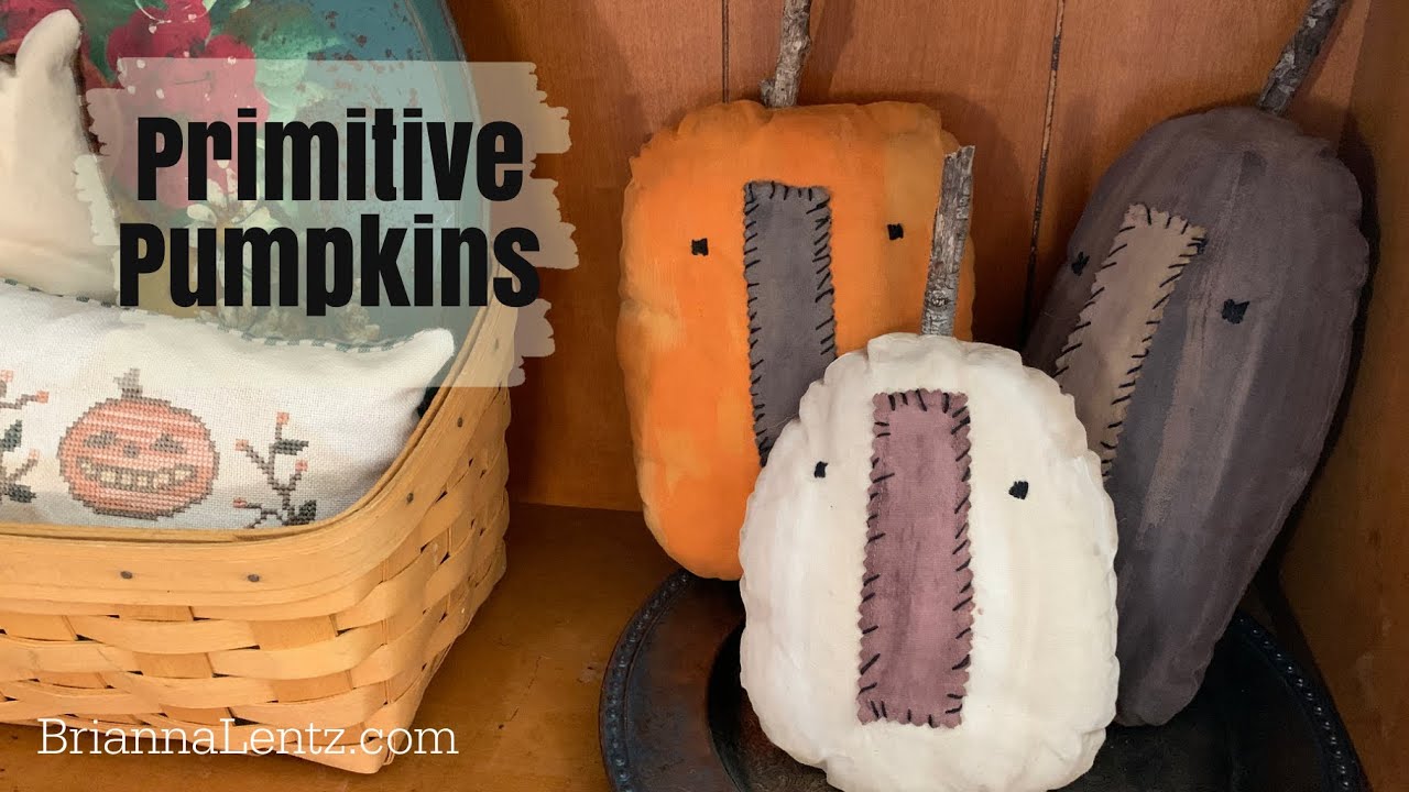 Make Primitive Country Halloween Cloth Pumpkins Using a Chestnut