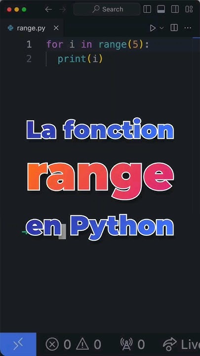 La fonction range en Python - YouTube