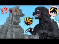 ゴジラに変身して大量のバケモノと戦うマインクラフト【マイクラ まいくら】 バッチ。