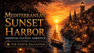 Mediterranean Sunset Harbor | Fantasy Chill Ambience
