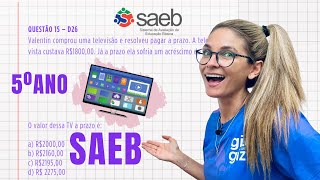 🧠💥SAEB MATEMÁTICA 5º ANO | SIMULADO PREPARATÓRIO | #03