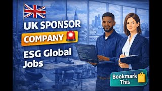 UK Sponsor Licence Company 🚨 ESG Global Hiring | IT &amp; Business Analyst Jobs | Jobs in UK