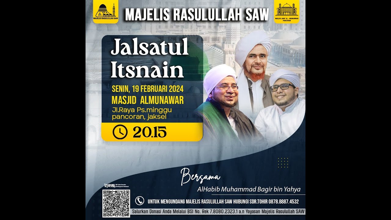 🔴 LIVE ON JALSATUL ITSNAIN MAJELIS RASULULLAH SAW