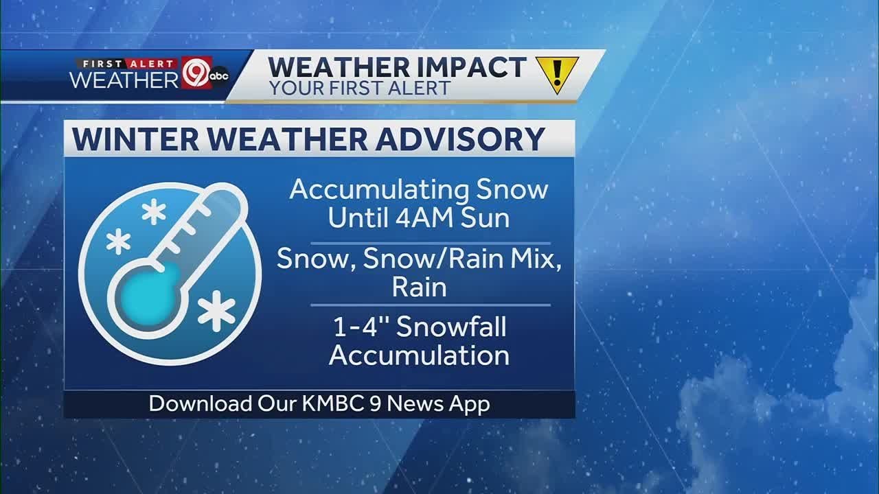 Winter Weather Advisory in place until early Sunday morning - YouTube