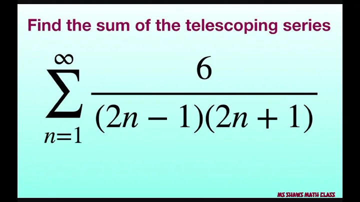 Find the sum of the telescoping series {6/((2n-1)(2n+1))}. Partial fractions