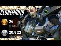 CLONEMAN16 INSANE SIGMA! 36 ELIMS! [ OVERWATCH SEASON 21 TOP 500 ]