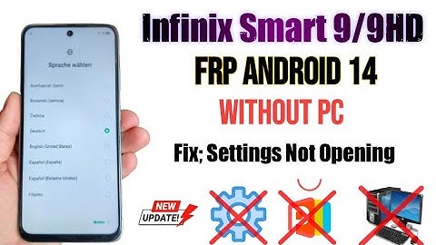 Infinix Smart 9 X6532 FRP Bypass Android 14 | Without PC | Settings Not Opening Fix 2025