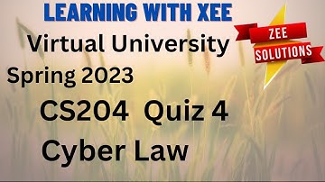 CS204 Quiz 4 spring 2023 Virtual Unreality of Pakistan
