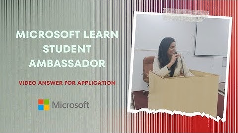 Microsoft Learn Student Ambassador video answer (Connect)