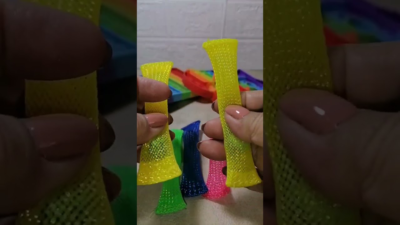 🌈ASMR SATISFYING MESH & MARBLE FIDGET TOY ANXIETY THERAPY 3 